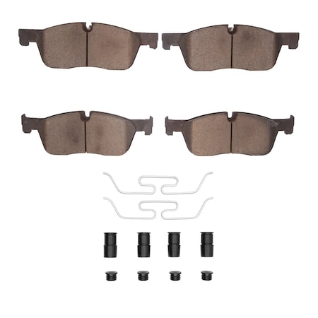 DYNAMIC FRICTION CO 5000 Advanced Brake Pads - Ceramic and Hardware Kit, Long Pad Wear, Front 1551-1838-01
